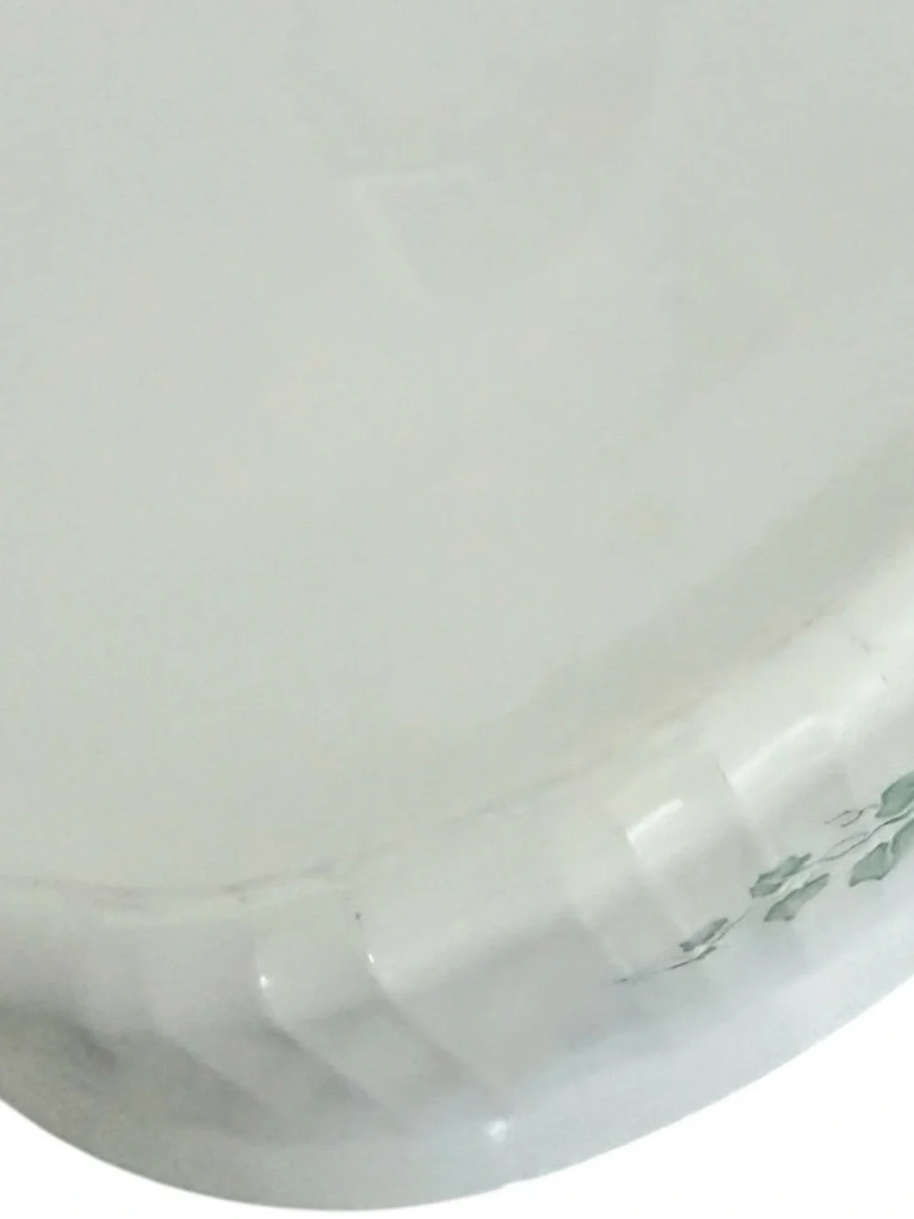 CorningWare French White collection Callaway green Ivy white oval casserole dish